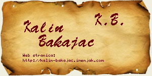 Kalin Bakajac vizit kartica